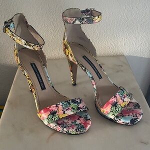 French Connection Floral Print Heels